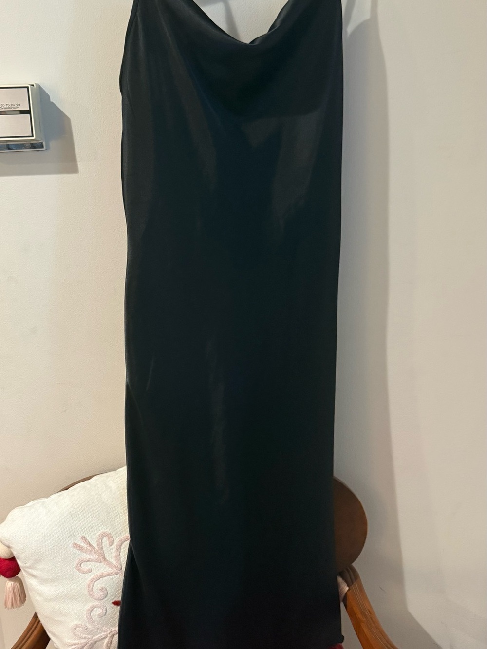 Black Satin Maxi dress